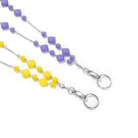 亚马逊新款lanyard necklace橡胶漆系索项链ID工作牌易拉扣项链