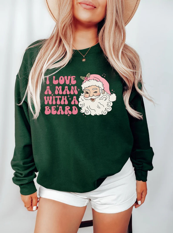 2026 New Christmas Santa Claus Printed Sweatshirt Without Fleece, Loose Round Neck Sweatshirt