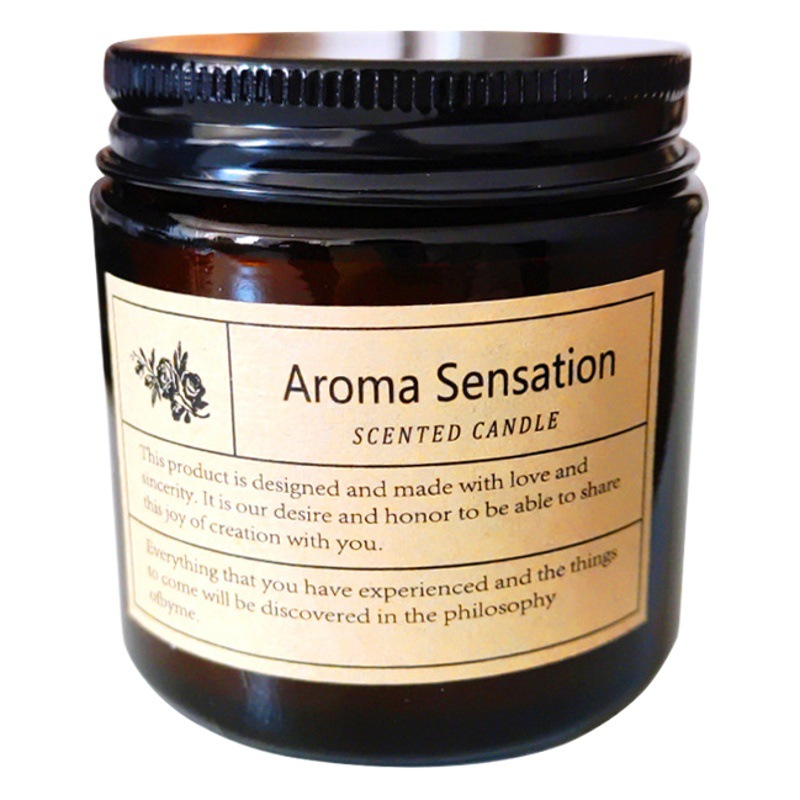 ブラウンカップ香りキャンドルクロスボーダーブラウンボトル大豆禁煙ホームベッドルーム睡眠フレグランス植物エッセンシャルオイルお土産