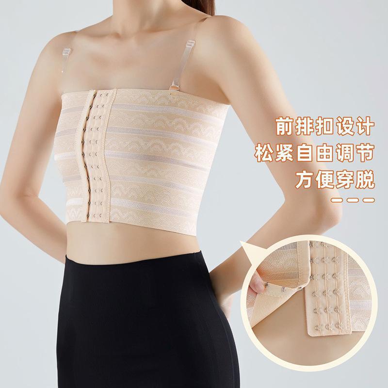 Front-breasted buckle chest bandage body-shaping underwear chest-shrinking chest-closing corset chest-closing vest pressure-wrapped chest female chest-revealing small Front-breasted buckle chest bandage body-shaping underwear chest-shrinking chest-closing corset chest-closing vest pressure-wrapped chest female chest-revealing small