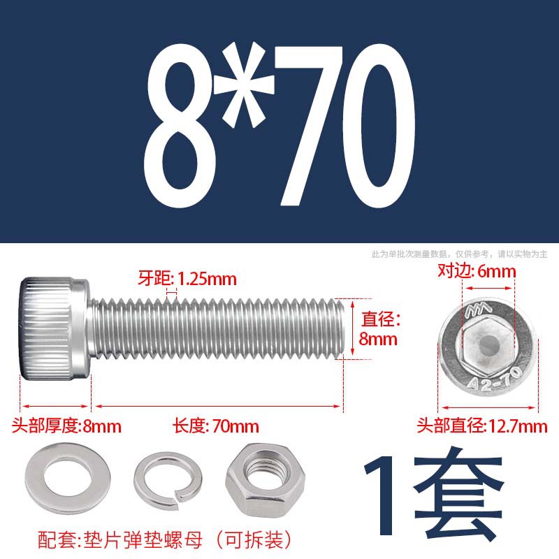 304 acero inoxidable hexagonal socket tuerca junta conjunto alargado cilindro cabeza taza perno tornillo