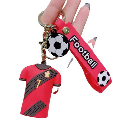 World Cup Football Jersey Keychain Pendant Car Keychain Cartoon Football Souvenir Pendant Gift Wholesale