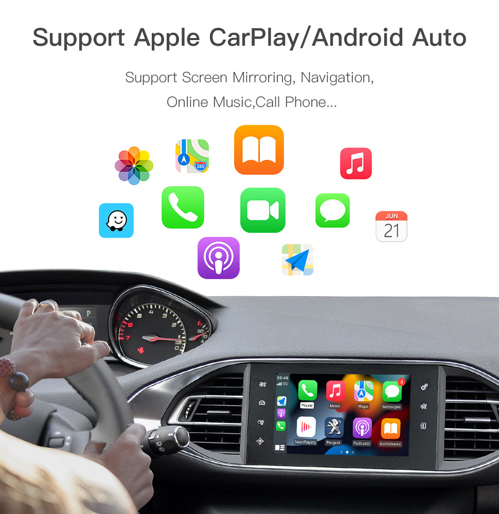 Wireless Carplay Module Is Suitable for Peugeot 208 308 508 3008 Citroen C4 Ds3 Ds5