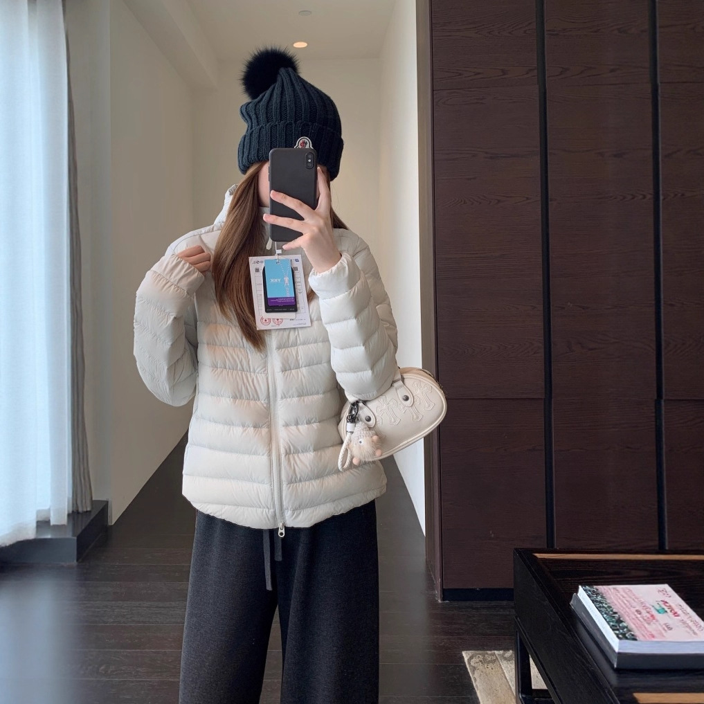 인기 모델 ~ 5000+ Niaojia 여성용 얇은 후드 짧은 갈비 다운 재킷 25 가을 겨울 신작