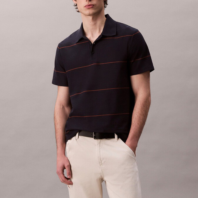 Customizable Logo Printing New Style Summer Breathable Business Striped Quick-Drying Men's Short-Sleeved T-Shirt Thin Men's Polo Shirt