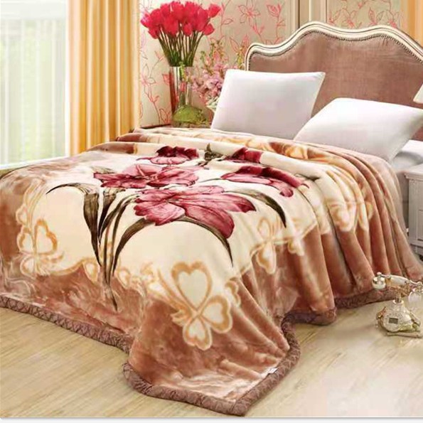 新しい二重厚さのラッシャー毛布メーカーのカバー毛布超柔結婚祝い毛布法莱毛団購入卸売り