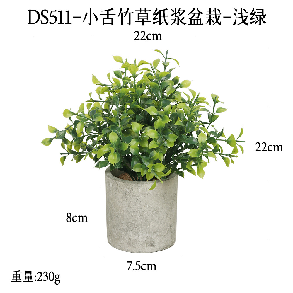 Más de 240 combinaciones populares de macetas con plantas verdes artificiales, decoraciones para el hogar, flores artificiales, bonsáis cilíndricos de pulpa de papel.