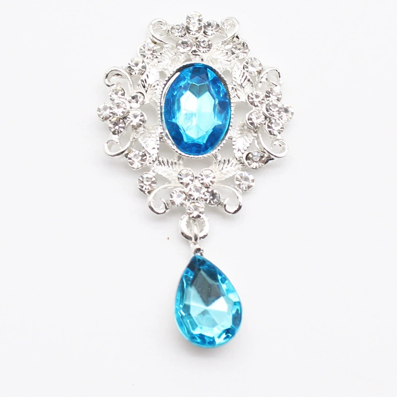 Korean-style Metal Pendant Hair Accessory, Crystal Drop Accent, Multi-Color Options