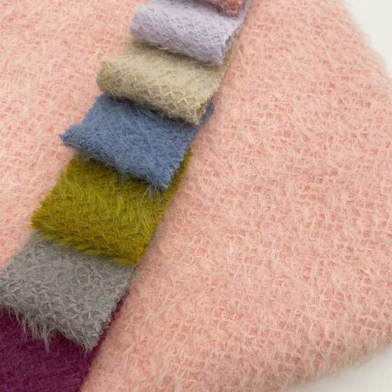 Four-Sided Stretch Plush Fleece, Ferret Velvet Imitation Rabbit Fur Pajamas, Hats, Knitted Fabrics, Warm Cardigan Fabrics