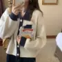 长袖翻领加厚宽松毛衣