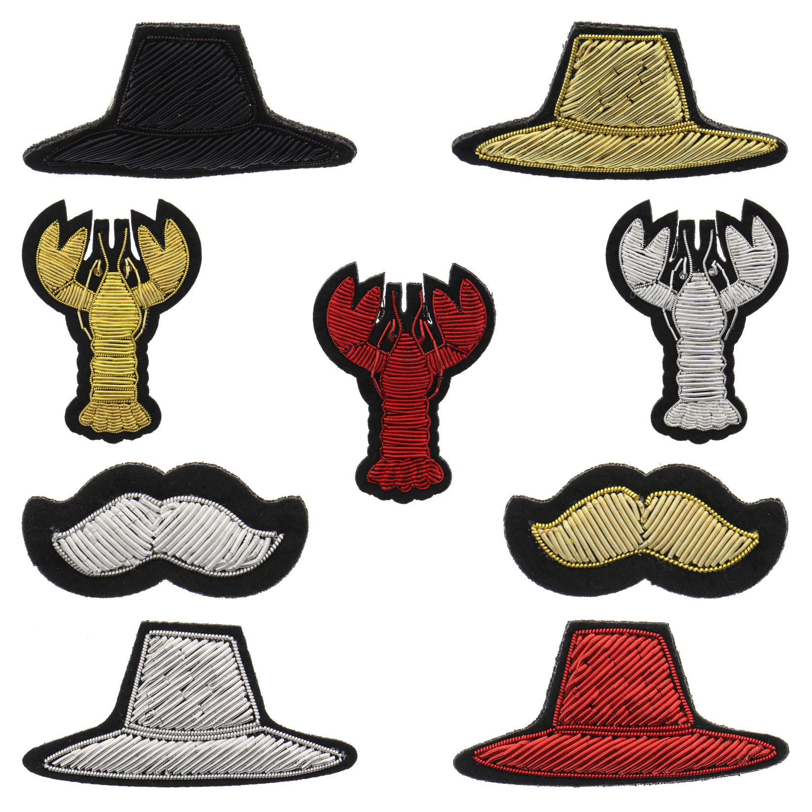 嘀嗒猫服装辅料现货校服织章别针 锁边魔术贴 织唛章绣花章