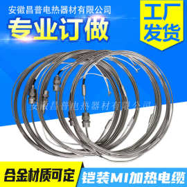 MI加热电缆 铠装电伴热带 不锈钢电热带 防水绝缘加热带 化冻融雪