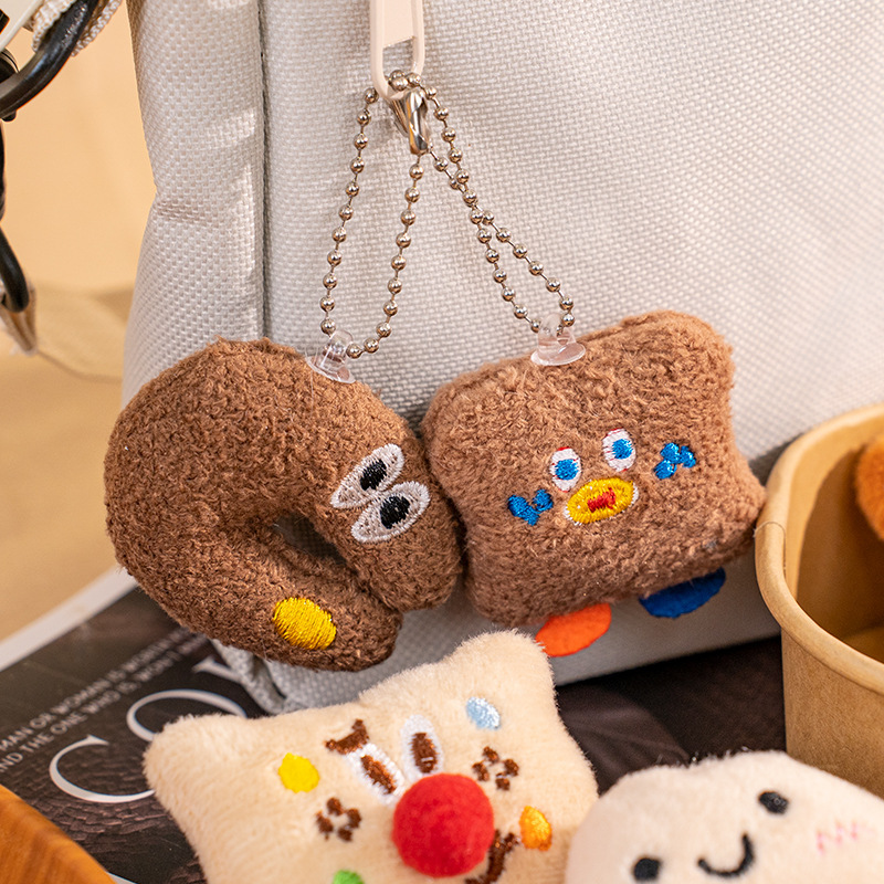 楽しい漫画パンビスケット人形ぬいぐるみペンダントバッグ服ペンダントブローチキーホルダー diy ギフト|undefined
