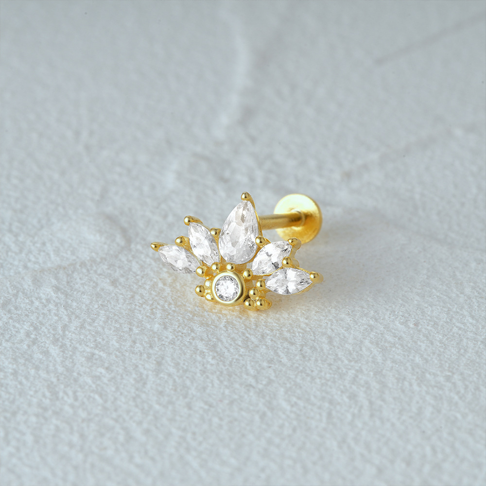 2g Weight Zircon Inlay Material Ear Studs Classification 1 Piece Quantity Daily Occasion 925 Sterling Silver Material Geometric Pattern Women's Gender Plating Design Simple Style Style 1 Piece Ear Cartilage Rings & Studs Simple Style Geometric 925 Sterling Silver Plating Zircon 62