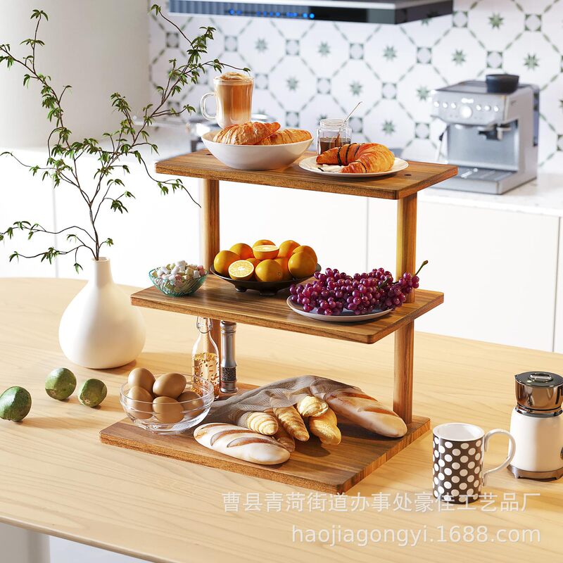 Country style wooden paper cup cake stand dessert table decoration stand wooden cake stand with layered tray decoration