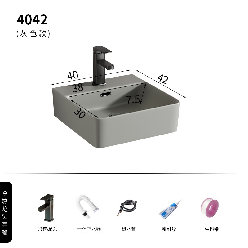 4042 grifo de lavabo de cerámica gris