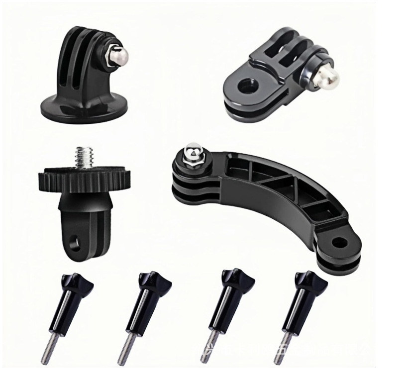 スポーツカメラ共通部品j型アダプターベースアダプターロングネジ一体ベース自撮り五本指リング