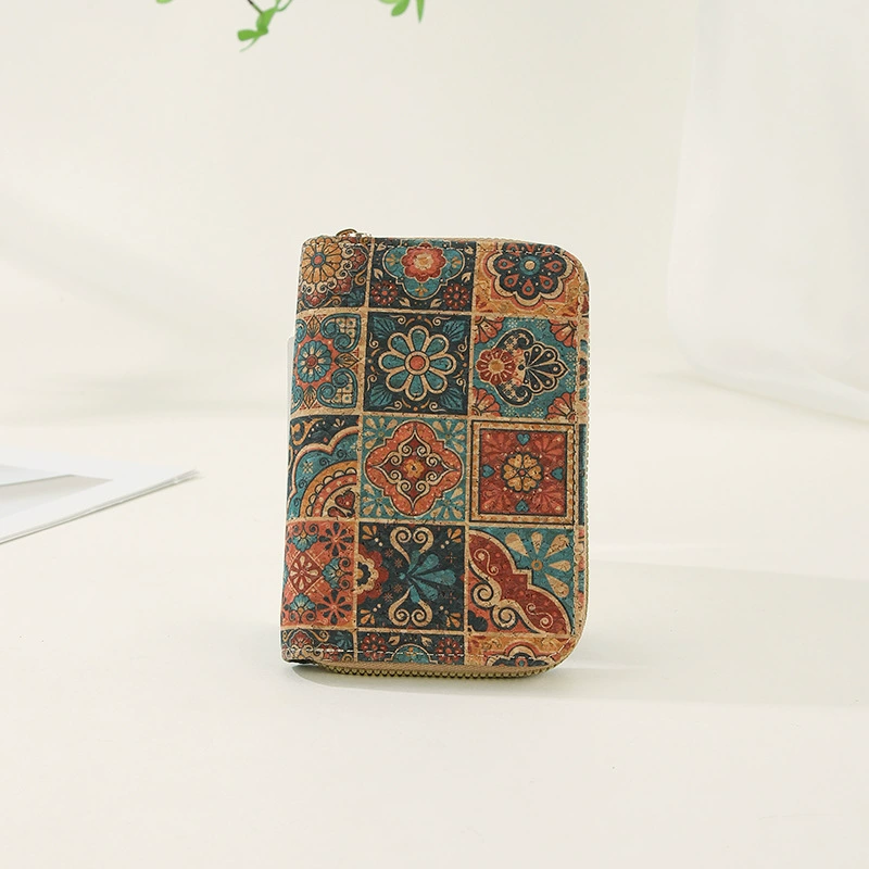 Long wallet, purse with zipper, short bag