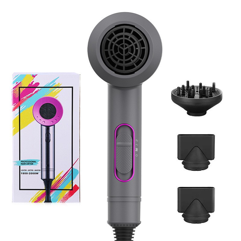 Secador de pelo de iones negativos transfronterizo de Amazon, fabricante mayorista de secadores de pelo de alta potencia para uso doméstico y en dormitorios que no daña el cabello.
