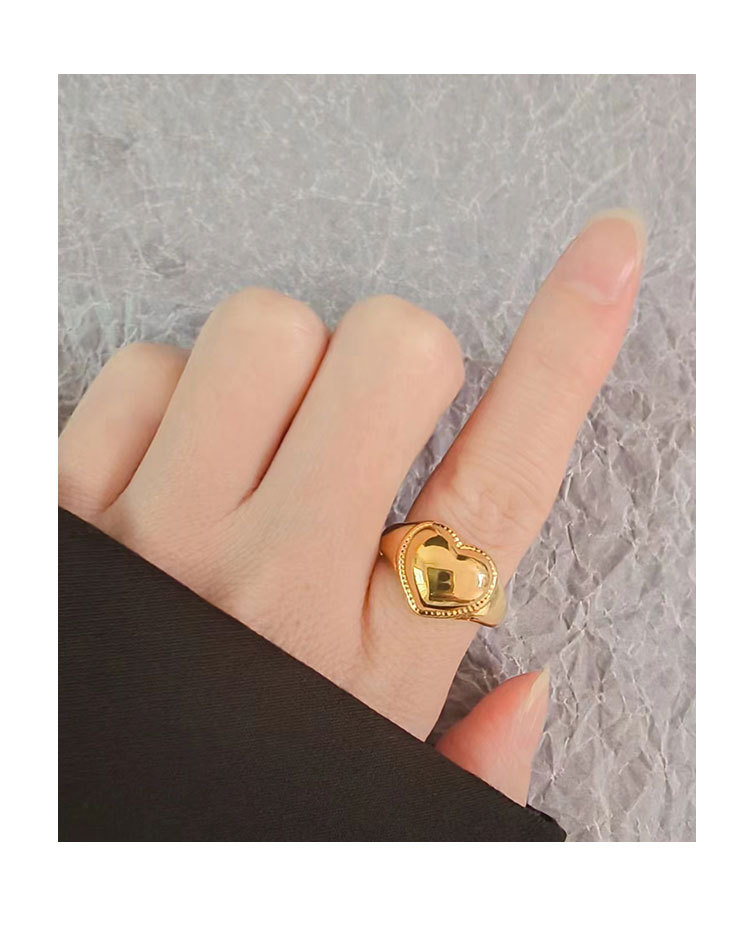 Wholesale Sweet Simple Style Heart Shape Copper Plating Open Rings display picture 9