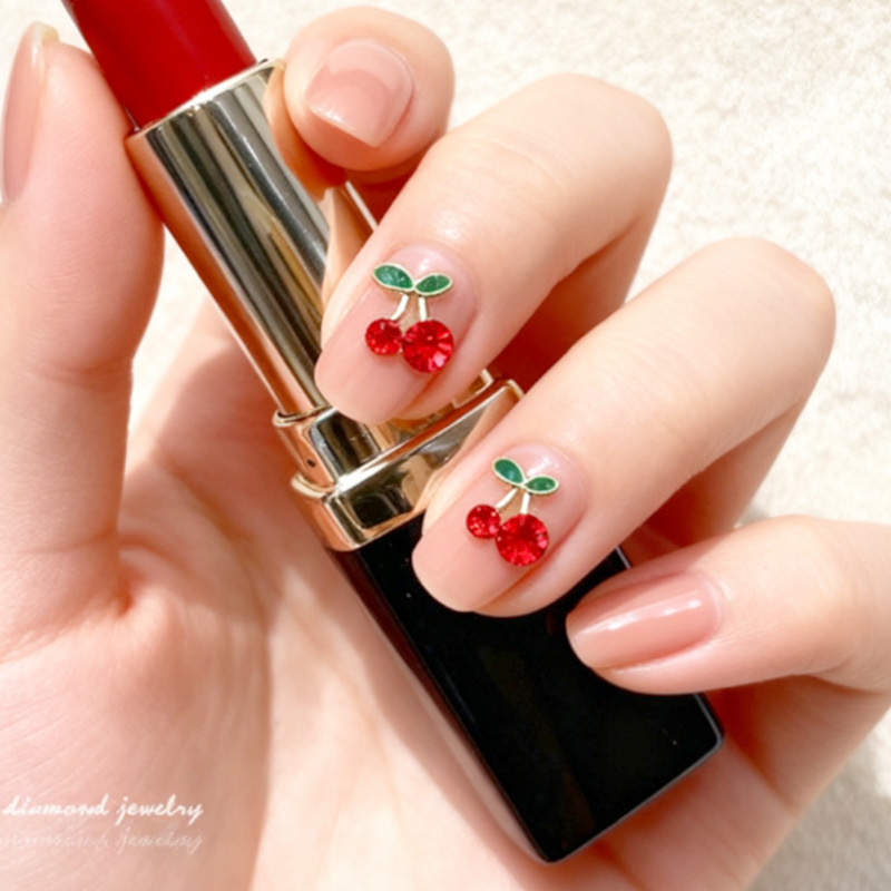 Red Cherry joyas de uñas accesorios de decoración de uñas para usar joyas de uñas DIY joyas de uñas al por mayor