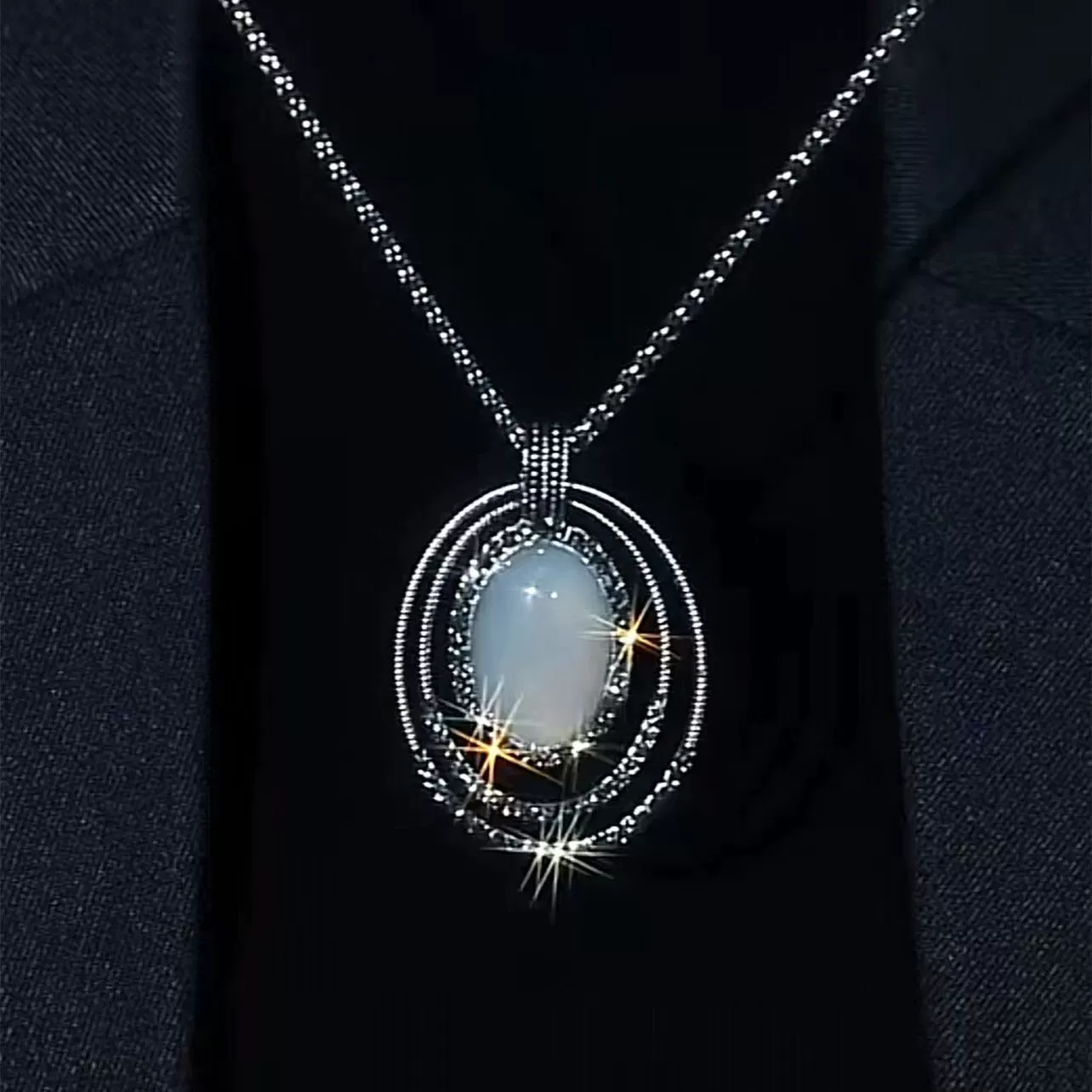 Ретро атмосферный старый кошачий камень длинное ожерелье модное дикое передовое чувство свитера цепочка осень-зима новая волна