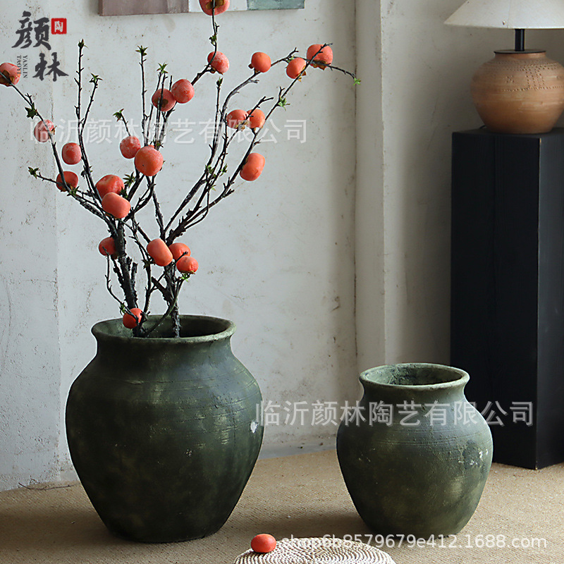 Retro versátil maceta de cemento sala de estar balcón maceta verde centro comercial hotel maceta decoración de diseño de espacio