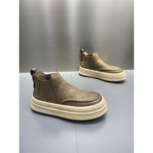 2024年秋冬新款高级感复古休闲鞋简约耐磨舒适一脚蹬懒人鞋潮男tt