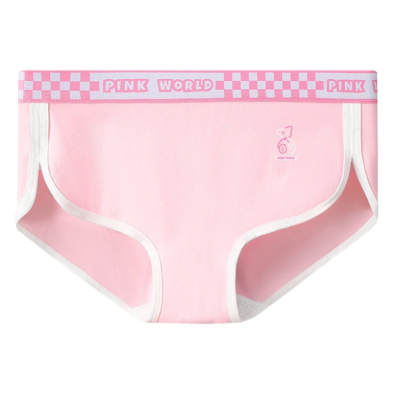 Rosa pareja ropa interior de algodón antibacterial inferior entrepierna las mujeres calzoncillos verano delgada transpirable niños Boxer briefs