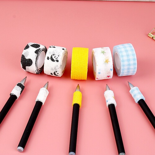 Student writing finger guard bandage sports hand guard non-woven fabric anti-wear finger elastic bandage self-adhesive bandage wholesale