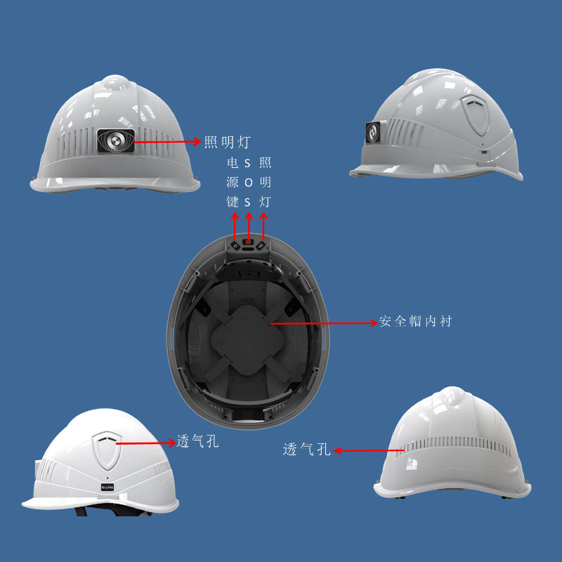 Casco de Seguridad con GPS Beidou, Intercomunicador de Voz, Alarma de Rescate, Casco Inteligente 4G, Venta al Por Mayor del Fabricante