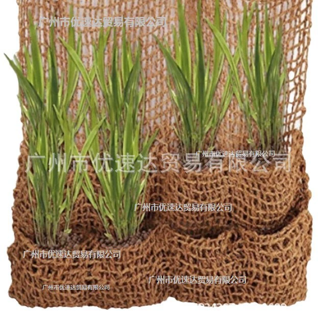 Беспочвенная растительная матрица кокосово-коричневая палочка растительного рулона разложения кокосового волокна сетка кокосового шелка