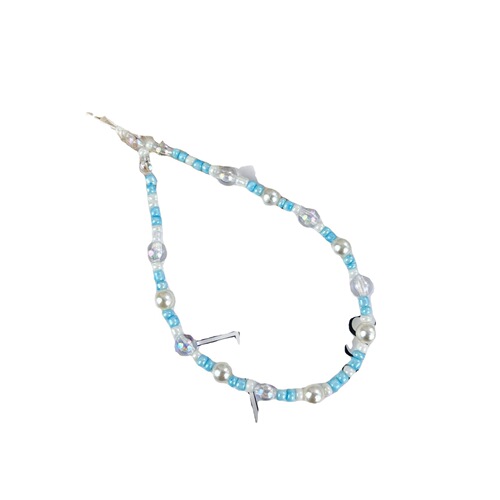 New style INS-style phone chain, beaded bow DIY lanyard, factory brand keychain, fashionable sweet girl internet celebrity same style