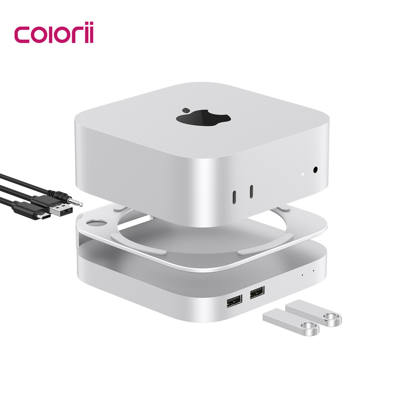 Mac mini M6 M4 Pro docking station, USB4, 40Gbps, M.2 NVMe hard drive enclosure, 3.5mm audio
