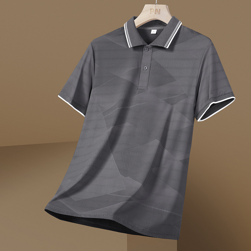 Camiseta de polo de hielo camiseta deportiva de verano hombre camiseta suelta transpirable de mangas cortas fabricantes de ropa de hombre un cabello