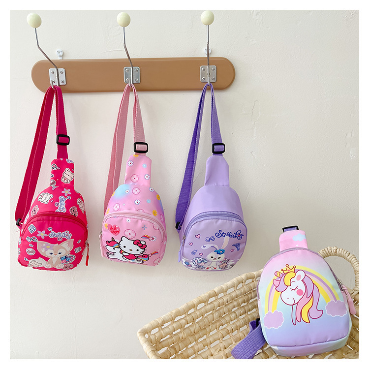 Children's Bags 3-9 Years Old 5 Boys and Girls Cross-Hanging Small Backpack Fashion Cartoon Shoulder Crossbody Bag Super Outdoor Travel