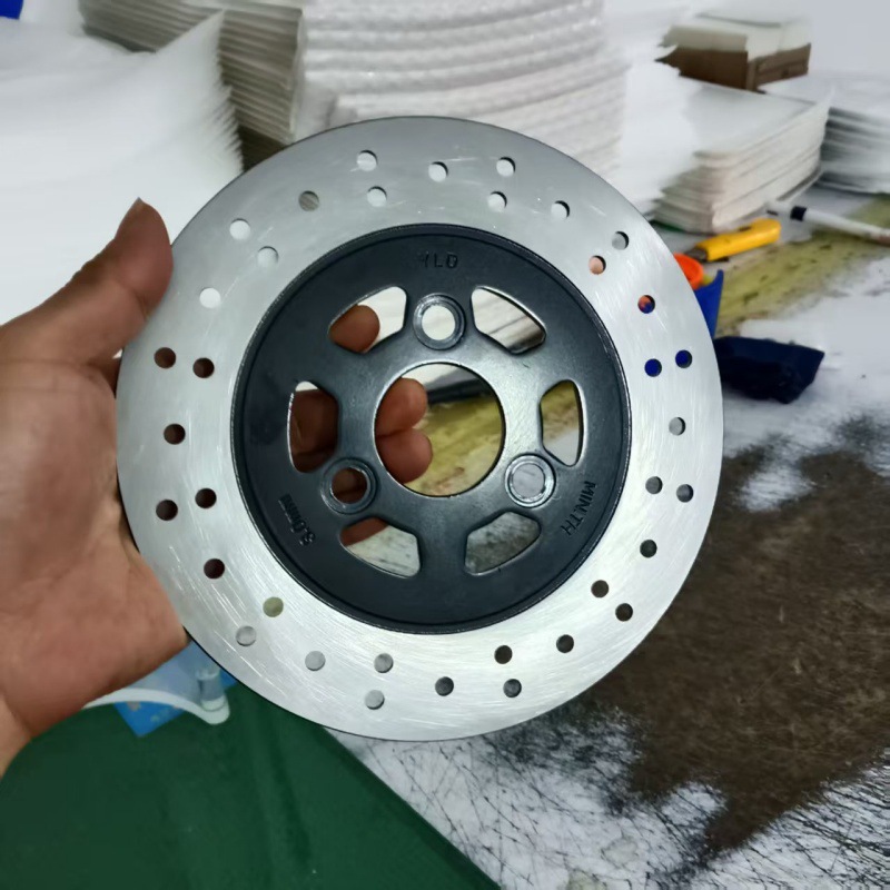 190 Diameter Large/Small Hole Electric Vehicle/Motorcycle Thickened Disc Brake Disc for Delivery Vehicles, Front and Rear Silent Disc Brake Pads