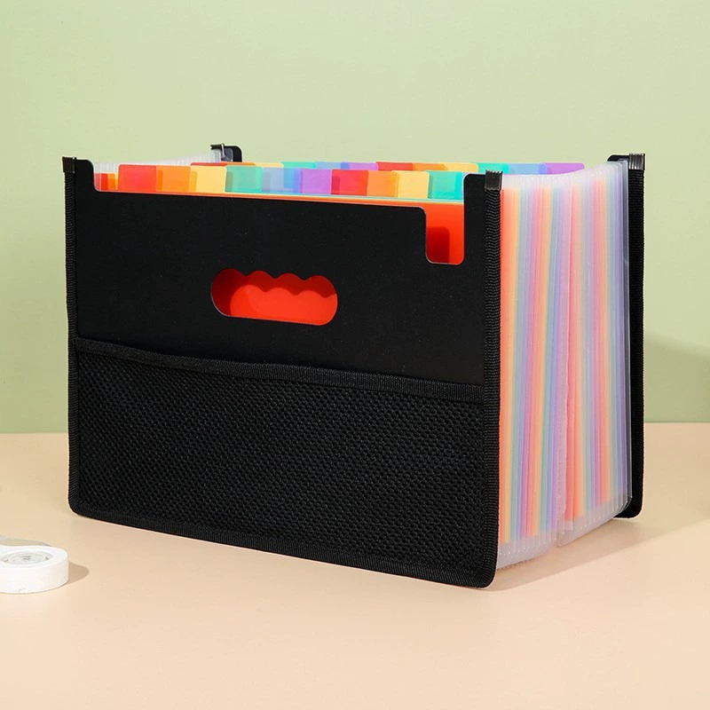 Rainbow organ, multilayer organizer bag for folders, table storage bag, new collection, classification