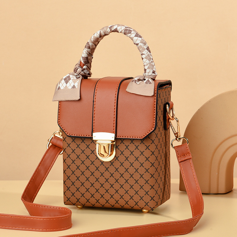Mini borsa a tracolla a quadri da donna in stile coreano_voghion.com