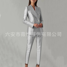 女士西服套装职场商务西装两件套纯色气质时尚休闲通勤女装高级感