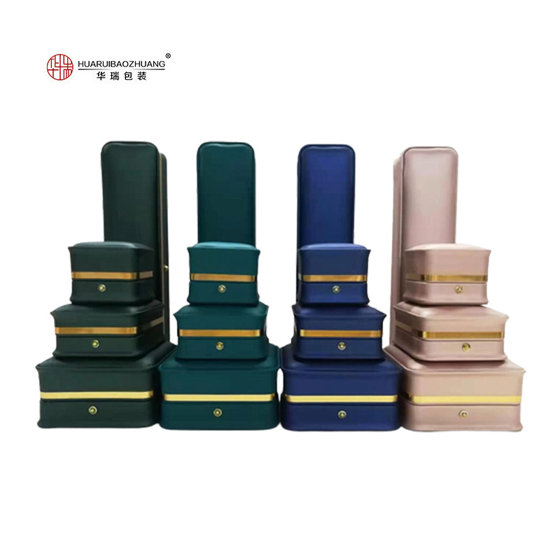 厂家批发珠宝首饰PU皮包装盒 高档婚嫁戒指盒手镯项链吊坠礼品盒