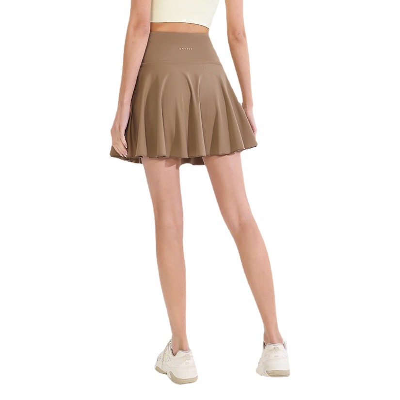 2025 Cross-Border New Yoga Short Skirt Women's Badminton Skirt Running Fitness Tennis Sports Skirt Quick-Drying Golf Skirt