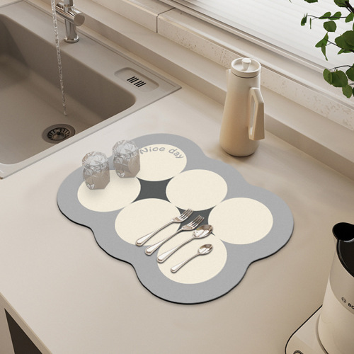 Modern minimalist kitchen countertop drain mat, bowl and plate, absorbent mat, bar coaster, no-wash insulation mat, can be shipped on behalf of