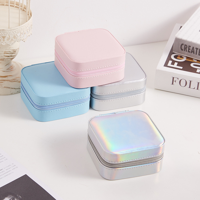 Accessories jewelry box storage box earring ring box decorative earrings and accessories storage box Instagram style large capacity mirror