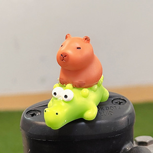 Kapibala Electric Car Decorative Doll Ornaments Cute Cartoon Motorcycle Battery Car Bicycle Accessories Small Accessories