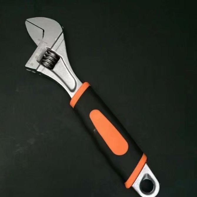 厂家生产锻打抛光双色套柄镀铬活动板手