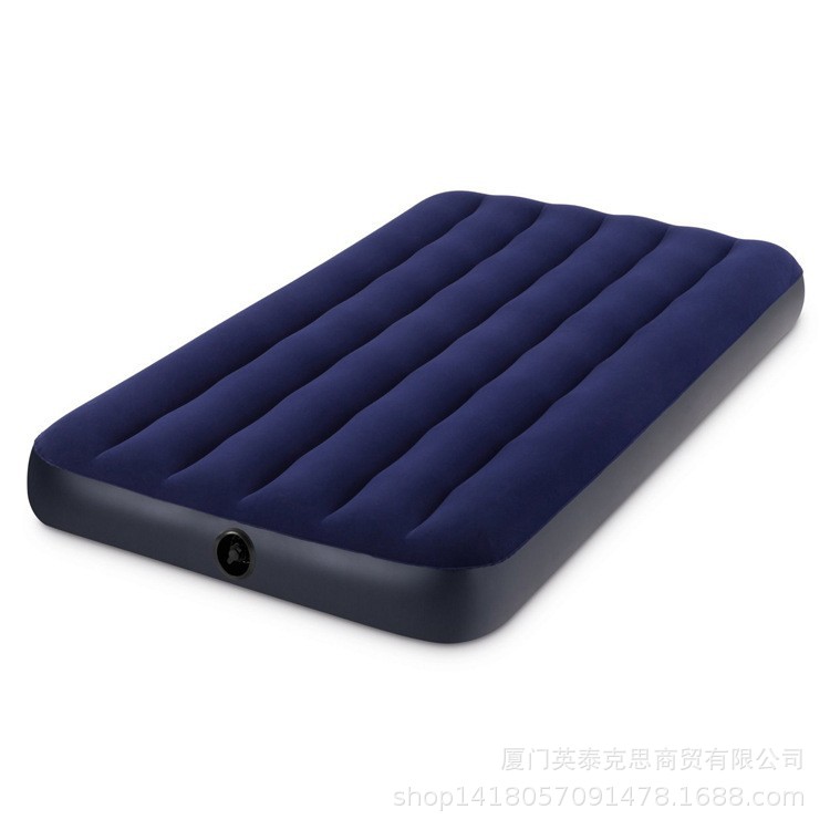 Colchón inflable Intex 64756 azul flocado, cama de camping, cama plegable, cama para siesta. image 7