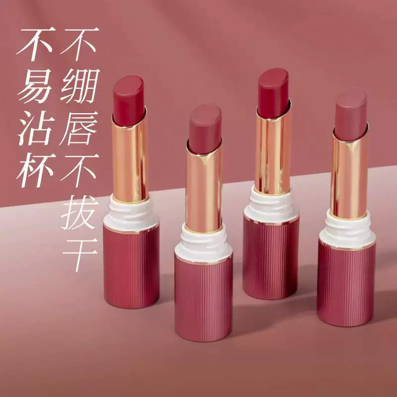 蕾琪 Q1216 Light Mist Long-lasting Color Lipstick Matte Matte Not Easy to Stain Cup Tomato Red Lipstick Wholesale Delivery