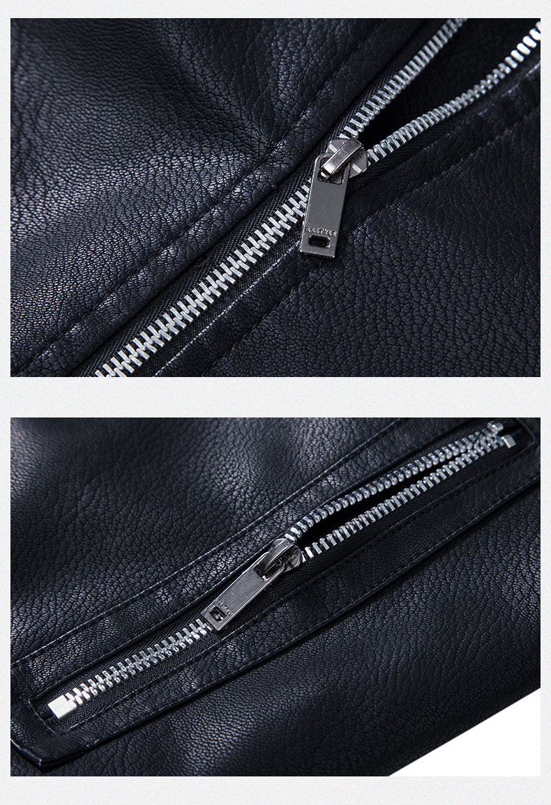Men's Leather Jacket For Autumn, Casual Lapel Style For Men_voghion.com