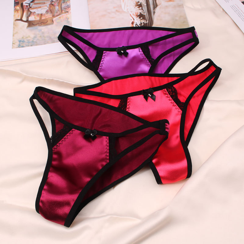 Solid Color Stereotype Seamless Low Waist Briefs Panties display picture 2